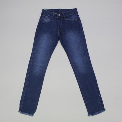 Calça Jeans Feminina com Strass 1104029 - For Girls