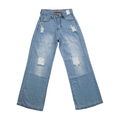 Calça Jeans Feminina Delavê Wide Leg 5352 - Paparrel