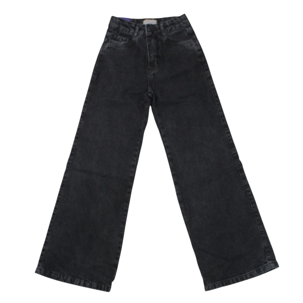 Calça Jeans Feminina Wide Legging Black 344 - Revert