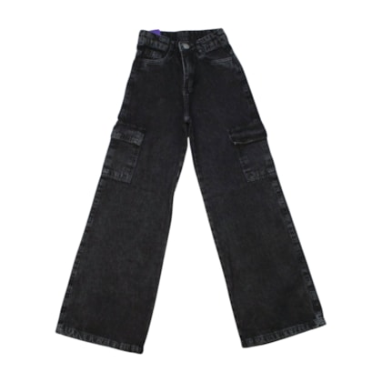 Calça Jeans Feminina Wide Legging Cargo 340 - Revert