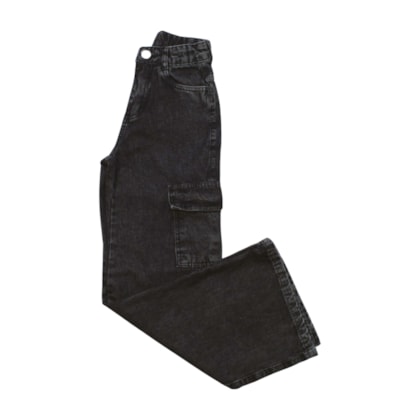 Calça Jeans Feminina Wide Legging Cargo 340 - Revert