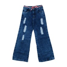 Calça Jeans Feminina Wide Legging com Rasgos 3094 - Frommer