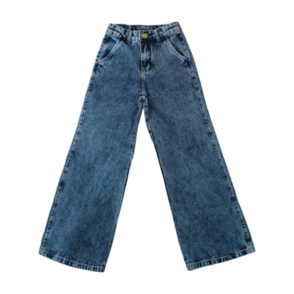 Calça Jeans Feminina Wide Legging Marmorizada 433 - Revert