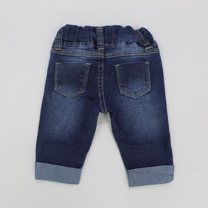 Calça Jeans Masculina Barra Virada com Cordão 4344 - Paparrel