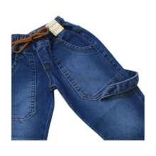 Calça Jeans Masculina com Bolso e Elástico no Cós 807 - Faos