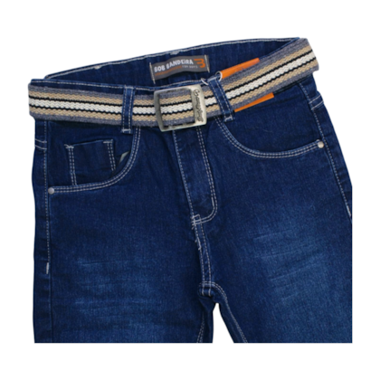 Calça Jeans Masculina com Cinto 121694 - Bob Bandeira 