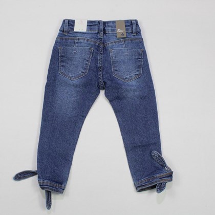 Calça Jeans Skinny Feminina com Ajuste na Cintura e Detalhe na Barra 60171 - Akiyoshi