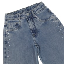 Calça Jeans Wide Legging com Brilho 3911 - Frommer
