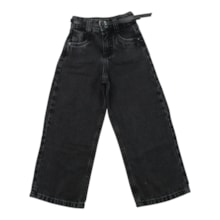 Calça Jeans Wide Legging com Cinto Feminina 3718 - Frommer