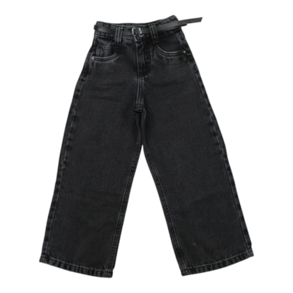 Calça Jeans Wide Legging com Cinto Feminina 3718 - Frommer