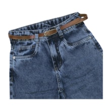 Calça Jeans Wide Legging com Cinto Feminina 3821 - Frommer
