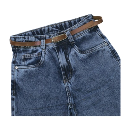 Calça Jeans Wide Legging com Cinto Feminina 3821 - Frommer