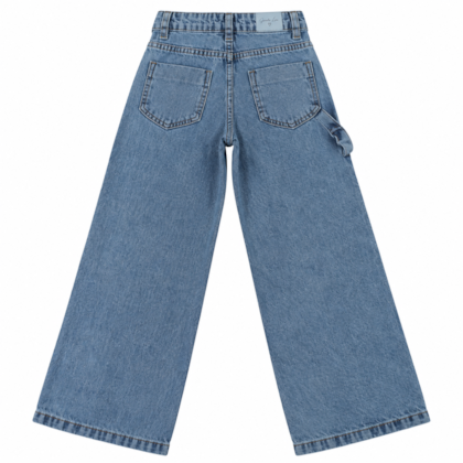 Calça Jeans Wide Legging com Cordão Feminina 5354 - Garota Lua