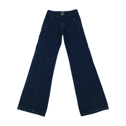 Calça Jeans Wide Legging com Recorte Feminina 131 - Revert