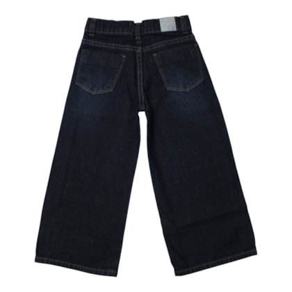 Calça Jeans Wide Legging com Strass Feminina 5392 - Garota Lua