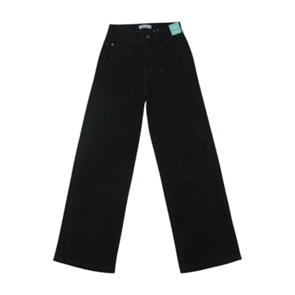 Calça Wide Legging com Brilho e Regulagem no Cós 5246 - Garota Lua