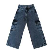 Calça Wide Legging Jeans Cargo 3132 - Frommer