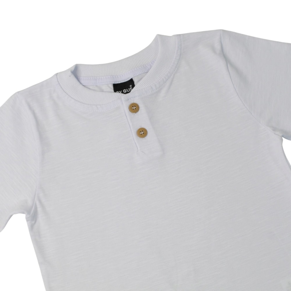 Camiseta Flamê Manga Curta com Botões 8599 - By Gus
