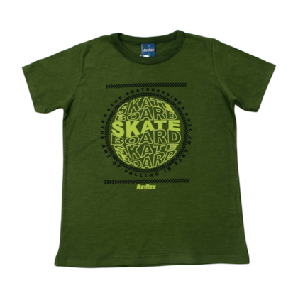 Camiseta Flamê Manga Curta Estampa Skate 47036 - Rei Rex