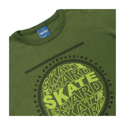 Camiseta Flamê Manga Curta Estampa Skate 47036 - Rei Rex