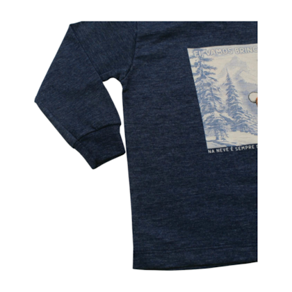 Camiseta Flamê Manga Longa Estampa Pinguim 11718 - Kaiani 