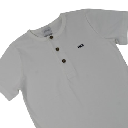 Camiseta Manga Curta Bordada e Botões Nikko - 00268 - Alakazoo
