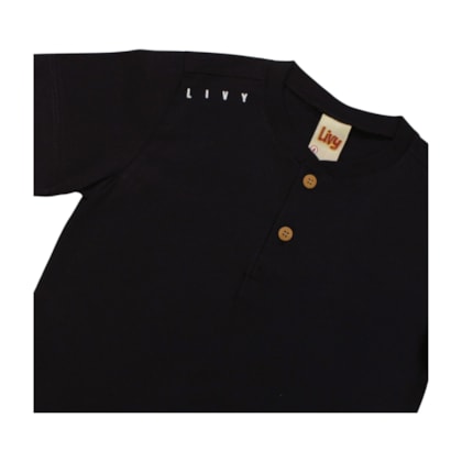 Camiseta Manga Curta com Botões 9335 - Livy