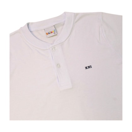 Camiseta Manga Curta com Botões Lisa 200017 - Kaiani  