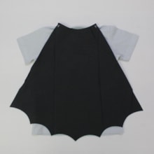 Camiseta Manga Curta Estampa Batman com capa 2 Peças 70008 - Kamylus