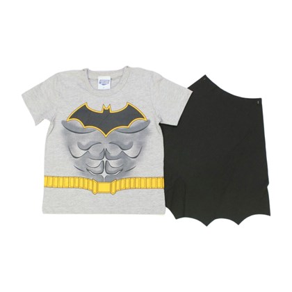 Camiseta Manga Curta Estampa Batman com Capuz 70073 - Kamylus