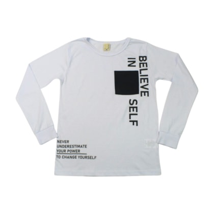 Camiseta Manga Curta Estampa Believe 15076 - Hrradinhos