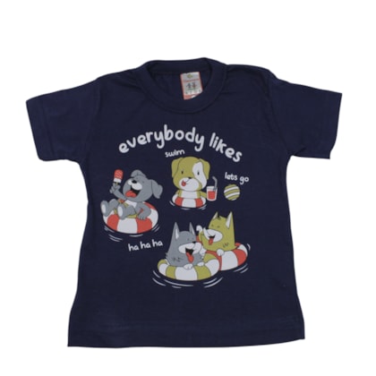 Camiseta Manga Curta Estampa Cachorros 92 - Cleomara