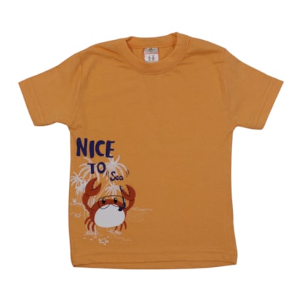 Camiseta Manga Curta Estampa Caranguejo 92 - Cleomara