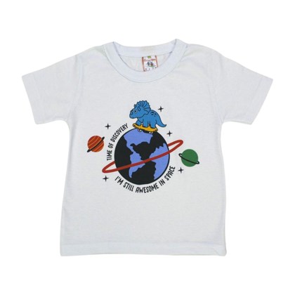 Camiseta Manga Curta Estampa com Silk 92 - Cleomara