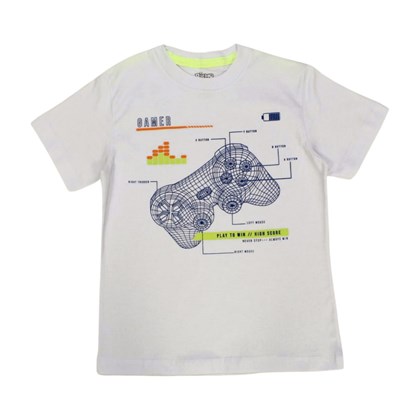 Camiseta Manga Curta Estampa Controle 4251 - Bicho Bagunça