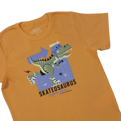 Camiseta Manga Curta Estampa Dino 25003 - Bicho Bagunça