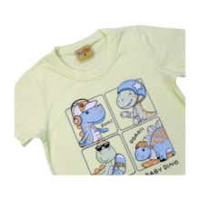 Camiseta Manga Curta Estampa Dinos 24201 - Rollu