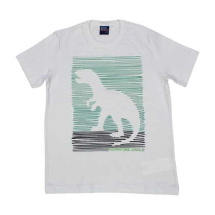 Camiseta Manga Curta Estampa Dinossauro 11180 - Kiko