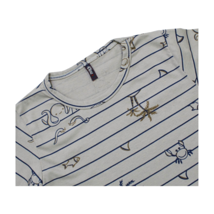 Camiseta Manga Curta Estampa Fundo do Mar 531078K - 4You