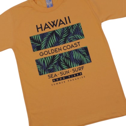 Camiseta Manga Curta Estampa Hawaii 100 - Cleomara