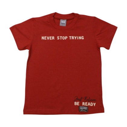 Camiseta Manga Curta Estampa Never 25401 - Two Colors  