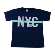 Camiseta Manga Curta Estampa NYC 100 - Cleomara 