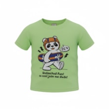 Camiseta Manga Curta Estampa Panda 92 - Cleomara