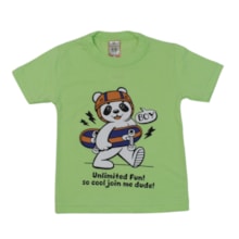 Camiseta Manga Curta Estampa Panda 92 - Cleomara