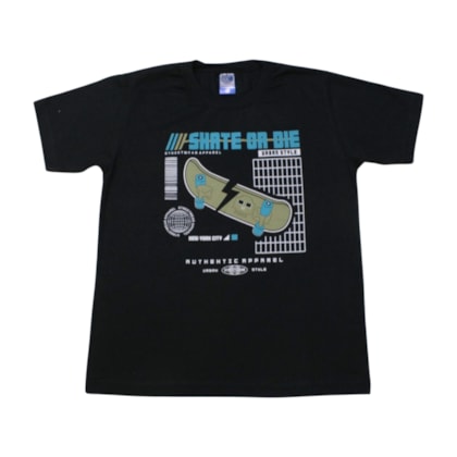 Camiseta Manga Curta Estampa Skate 100 - Cleomara