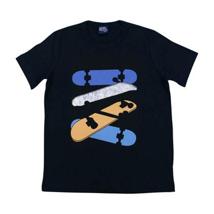 Camiseta Manga Curta Estampa Skate 11181 - Kiko
