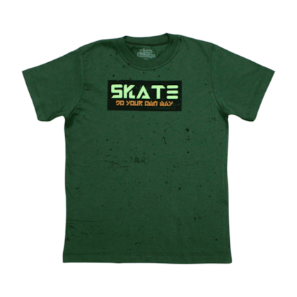 Camiseta Manga Curta Estampa Skate 4307 - Bicho Bagunça 