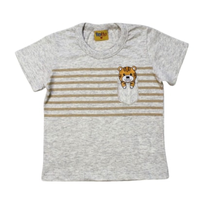 Camiseta Manga Curta Estampa Tigre 24202 - Rollu
