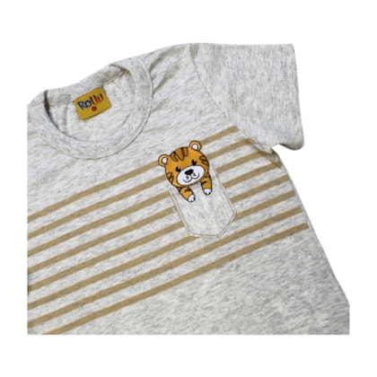 Camiseta Manga Curta Estampa Tigre 24202 - Rollu