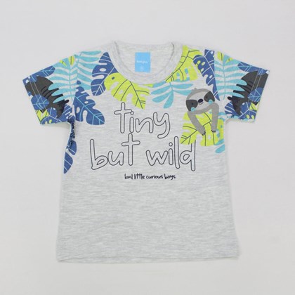 Camiseta Manga Curta Estampa Tiny But Wild 43429 - Kamylus